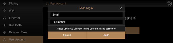 ROSE device login