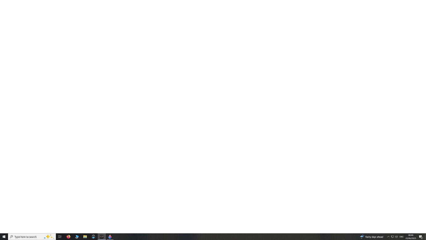 Rose PC app white screen